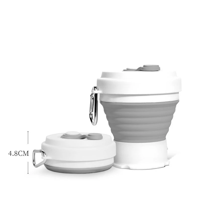 

10PCS 350ml Reusable Silicone Folding Cup BPA free Collapsible Cup Portable Outdoor Sport Travel Coffee Cup Foldable Water Cups