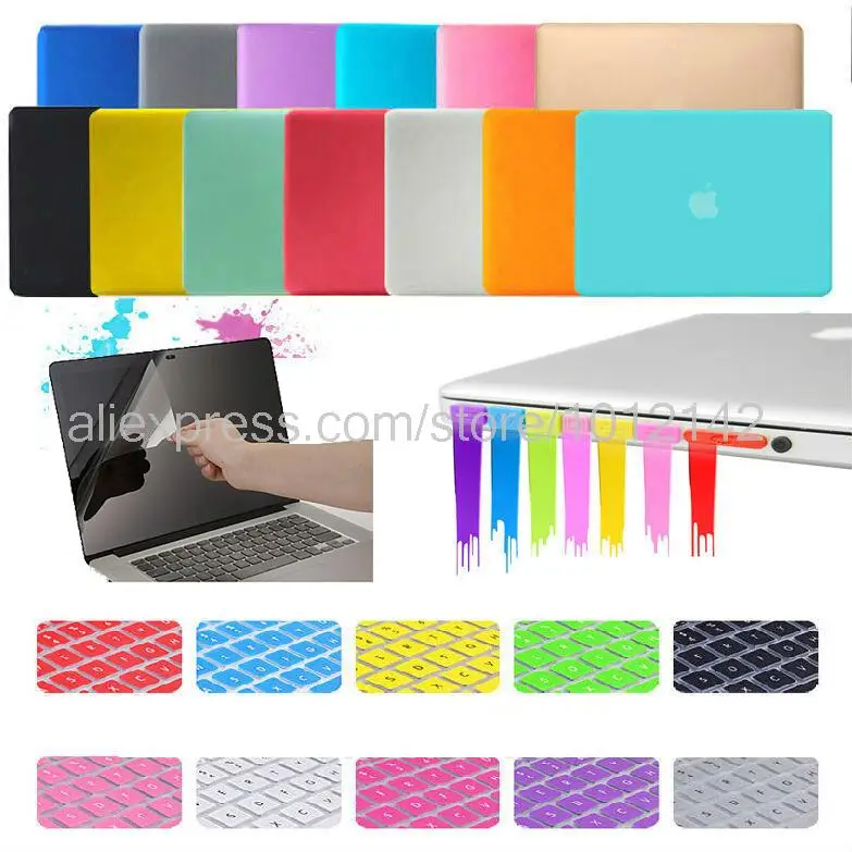 4in1 Матовая Жесткий Кристалл Глянцевая Чехол + Клавиатура Кожи + Защита Экрана + Dust разъем Для 11