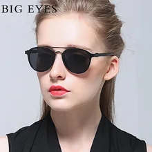 2016 Nueva Lente Plana Superior Espejo Redondo Gafas de Sol de Los Hombres de Alta calidad Real Oval Piloto gafas de Sol de Las Mujeres Retro Gafas de sol oculos