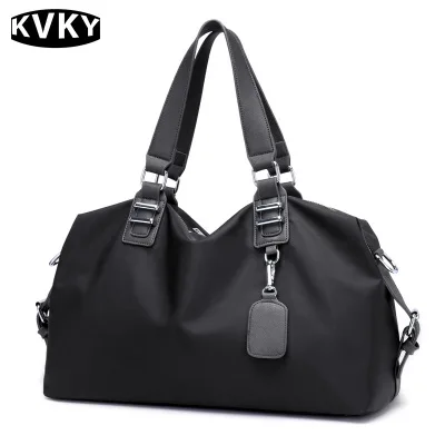 

KVKY New ladies waterproof bag carry on luggage women carrying bag bolsos mujer mens foldable nylon shoulder duffle bags