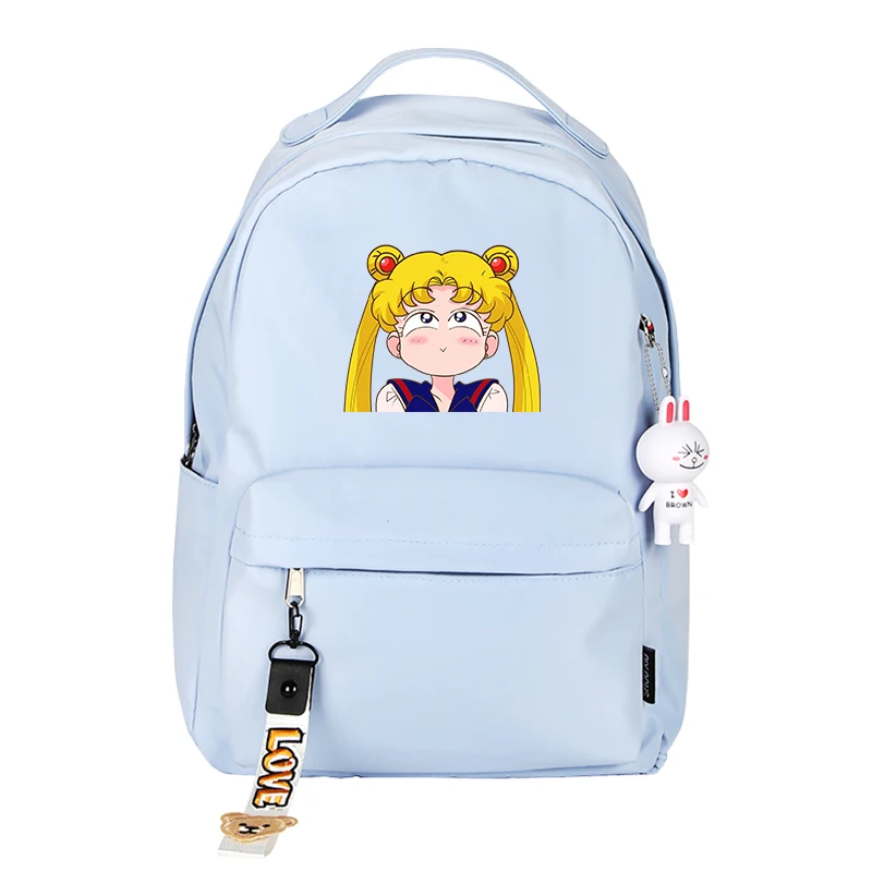 Аниме Сейлор Мун Усаги рюкзак с принтом Kawaii рюкзак для ноутбука нейлоновые школьные сумки для девочек-подростков милый рюкзак - Цвет: 4