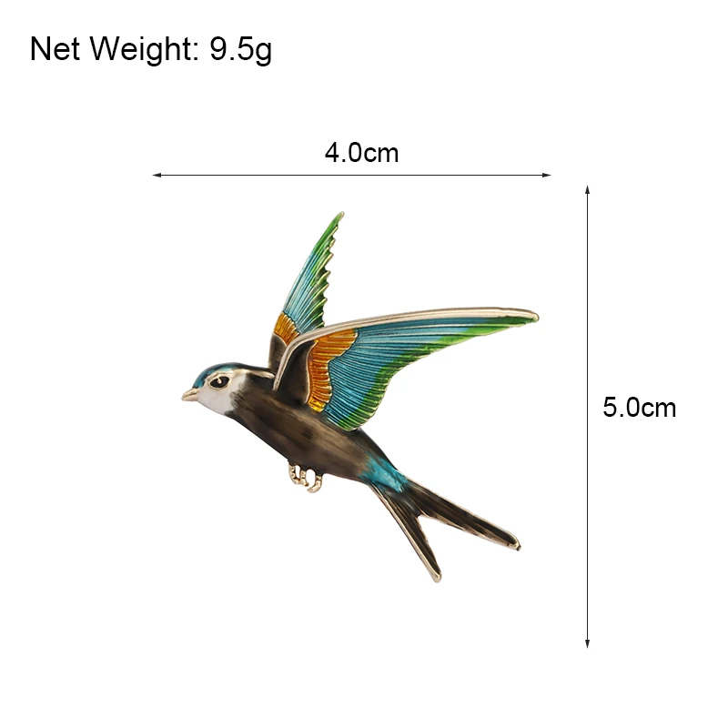 ALLYES красочные эмалированные Броши с ласточкой для женщин праздничная одежда воротник Шляпа заколка на шарф Женская Брошь с изображением птиц животных женские ювелирные изделия