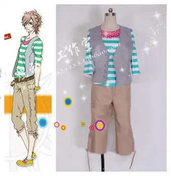 

Japanese Hot Anime BROTHERS CONFLICT cosplay Asahina Futo cos Halloween party daily Unisex boys fashion set (shirt+vest+pants)