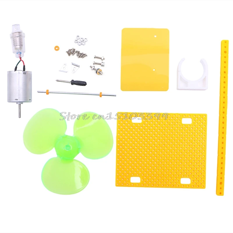 

Micro Wind Turbines Generator Small DC Motor Blades W/Holder LED DIY Project Kit Drop Ship