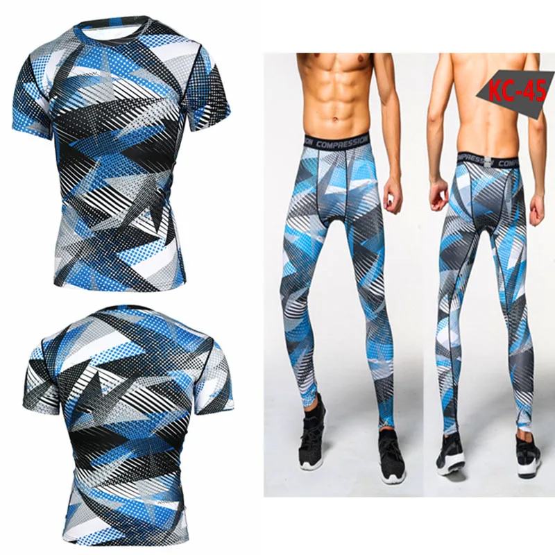 Blue Point short sleeves long pants sport men suits (2)