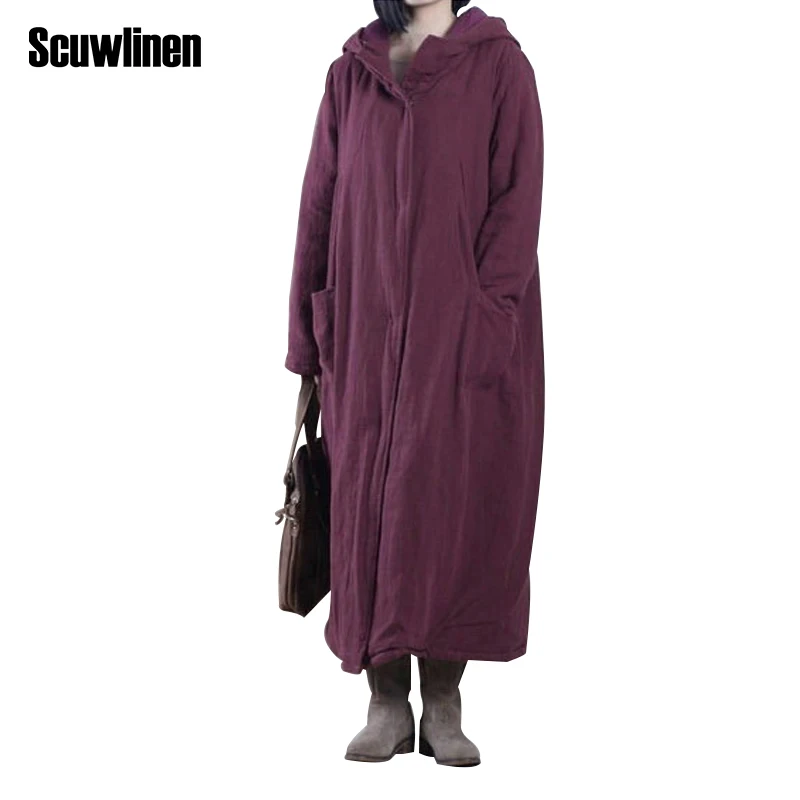 SCUWLINEN 2017 Women Winter Jackets Vintage Thickening