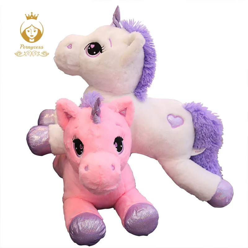 Pink Purple White Super Soft 80cm Unicorn Plush Cuddly Toy Christmas Toy Gift 