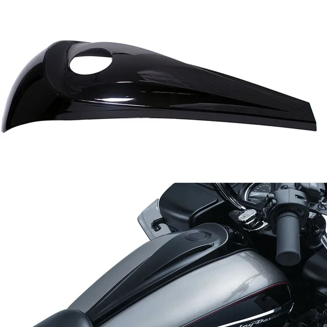 Motorcycle Gloss Black Fuel Tank Smooth Dash Console for Harley