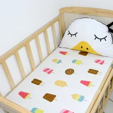 Складной матрас для новорожденных, хлопковая детская кроватка, простыни, мягкие простыни для малышей, детская кроватка, детская кровать