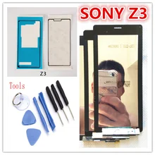 White Black For Sony Xperia Z3 D6653 D6603 D6683 D6633 SOL26 LCD Display Touch Screen Digitizer Assembly+adhesive free shipping