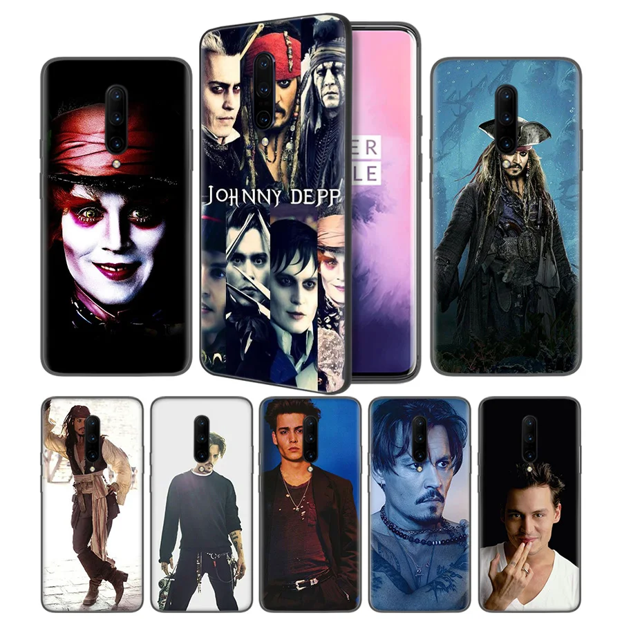 johnny depp Soft Black Silicone Case Cover for font b OnePlus b font 6 6T font