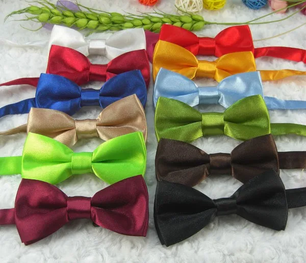30 цветов,,, Детские имитированные шелковые галстуки-бабочки/детский однотонный цветной галстук-бабочка, 1000 шт./партия