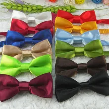 30 цветов,,, Детские имитированные шелковые галстуки-бабочки/детский однотонный цветной галстук-бабочка, 1000 шт./партия