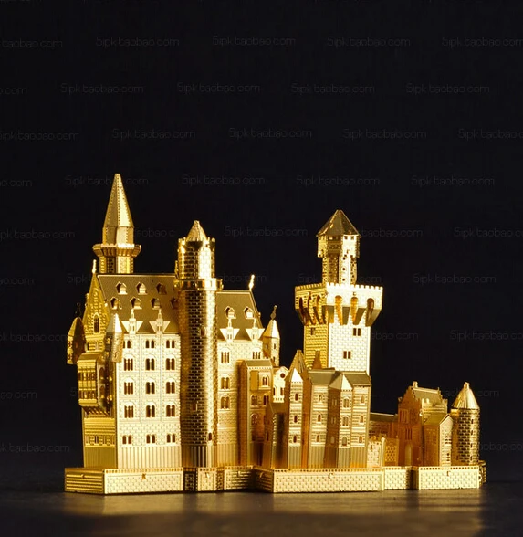 Nuevas llegadas Juguetes Educativos DIY 3D Metal puzle Neuschwanstein Castillo modelo para niños/adultos Juguetes Educativos modelo