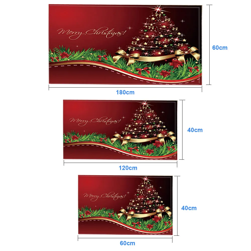 Длинный дверной коврик, нескользящий Рождественский кухонный ковер, Рождественское украшение, коврик для гостиной, спальни, Рождественский кухонный коврик