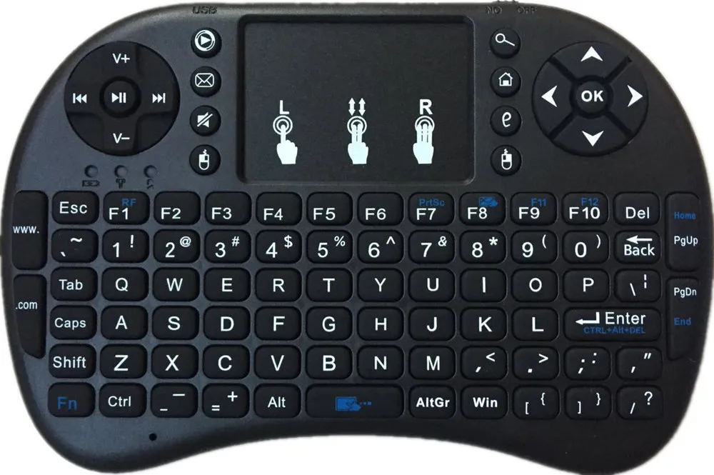 

2.4G wireless English Keyboard mini UKB-500 touchpad Mouse Multi-Media Remote Control Handheld Keyboard gamepad for TV box