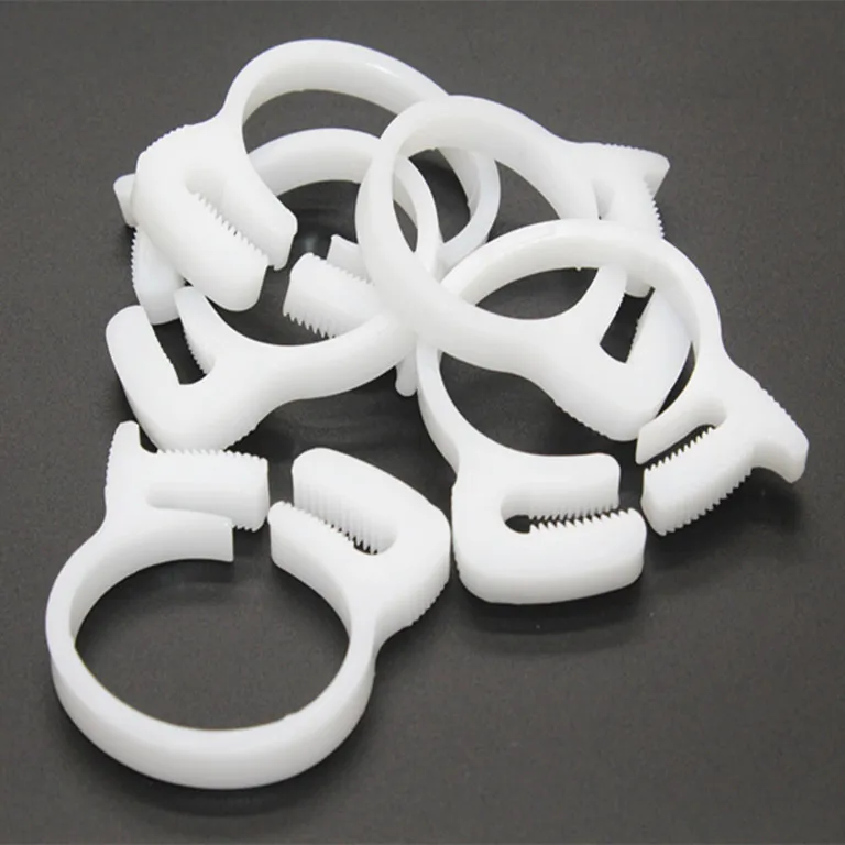 30PCS/LOT White Plastic Tube Clips Nylon pipe hose clamps for Pipe OD17