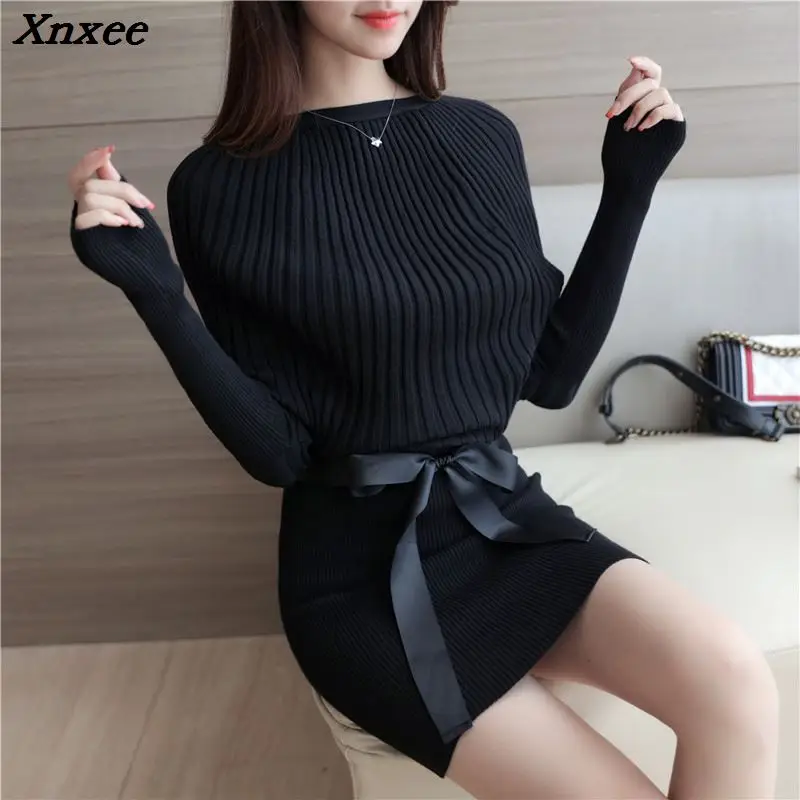 2018 Spring and Autumn New Women Korean ladies loose sweater Stretch Skirt Xnxee 2018 Spring and Autumn New Women Korean ladies loose sweater Stretch Skirt Xnxee