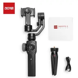 ZHIYUN корейские длинные гладкой 4 смартфона Gimbal аккуратные 3-осевой стабилизатор для личного вещания оборудование