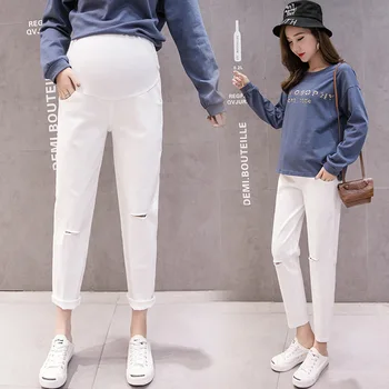 

Maternity Pants Cotton Elastic Loosen Nine Pants Pregnance Women Trousers Summer Pants Clothes for Pregnant Women