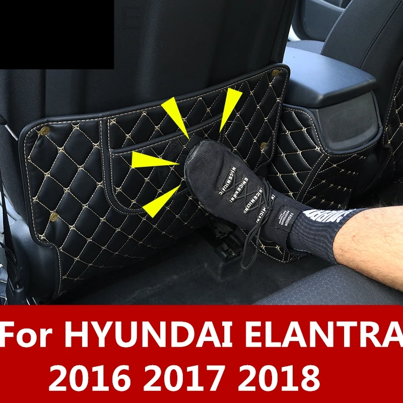 Для hyundai Elantra-18 сидений, защита заднего сиденья, защита заднего сиденья, защита от ударов, чехол для сиденья, Автомобильный интерьер, модифицированный