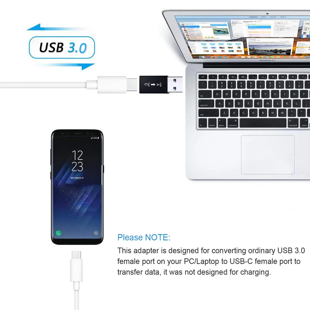 Ahowie USB Otg Тип C конвертер кабель адаптер Macbook для Xiaomi k20 HUAWEI samsung Galaxy YS8 к USB 3,0 зарядный адаптер конвертер