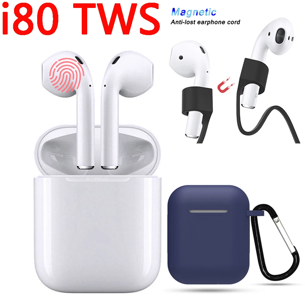 

I80 TWS Pods Earphone W1 Chip 1:1 Bluetooth Earbuds Wireless Headset i80 TWS earphones Pop up for iPhone all smart phone
