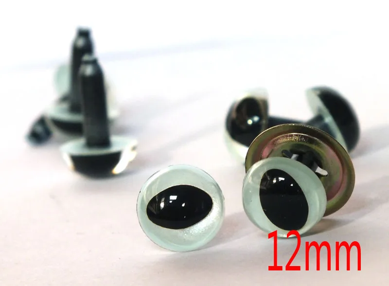 

60pcs x Toy accessories 12mm silver gray color cat safety eyes