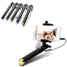 Universal Luxury mini Selfie Stick Monopod for Iphone samsung Android IOS Wired Palo Selfie Groove font