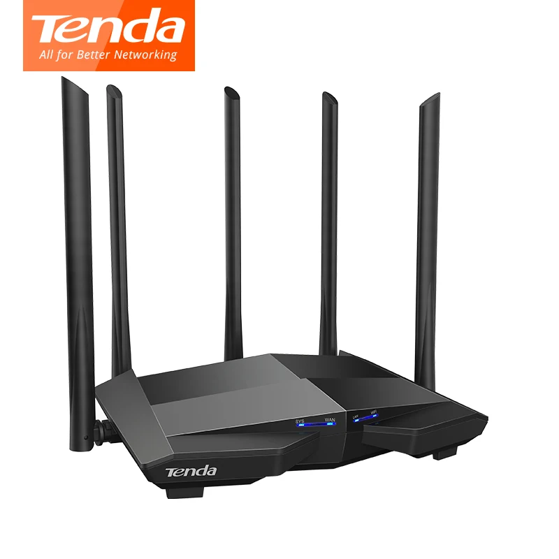 Tenda AC11 1200 Мбит/с беспроводной Wi-Fi маршрутизатор 1WAN+ 3LAN гигабитные порты, 5* 6dBi антенны с высоким коэффициентом усиления 1 ГГц процессор+ 128 М DDR3 умное управление приложением
