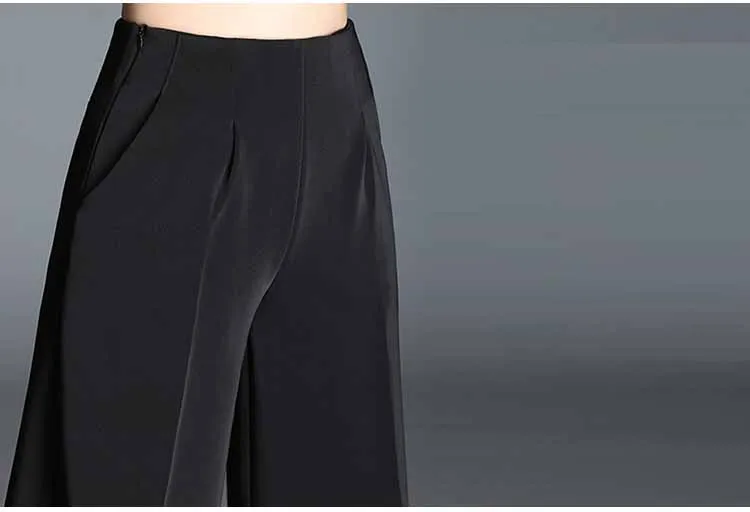 SymorHouse осенние женские костюмы брюки черные брюки с высокой талией женские свободные длинные широкие брюки pantalones mujer Размер 4XL