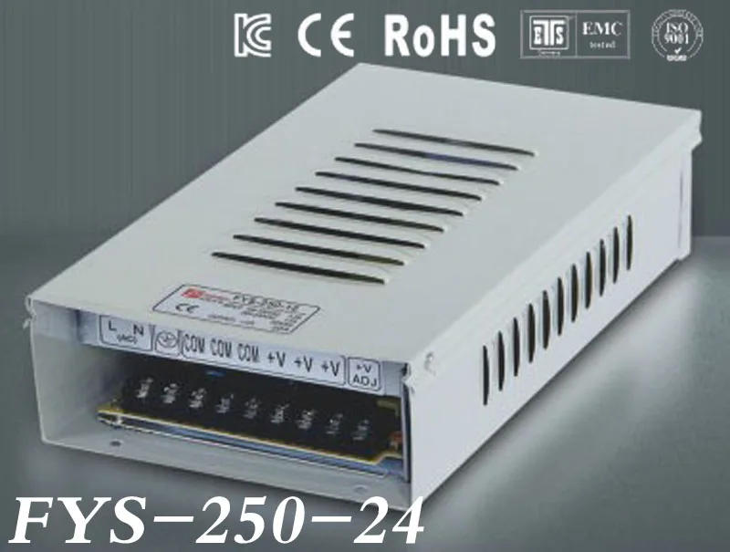 

250W LED Rain-Proof switch power supply 24v 10a single Output power adapter AC to 24v dc power supply led driver(FYS-250-24)