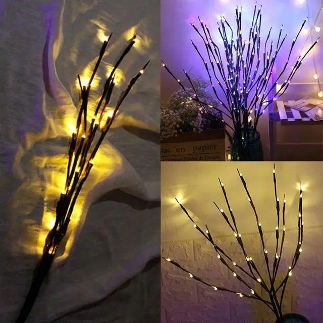 20 LEDs RGB Vase decoration stick lights Xmas New Year Garden Curtain