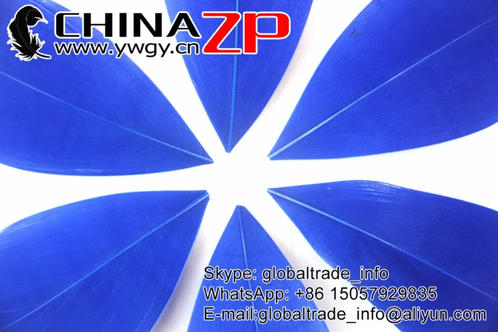 CHINAZP 3~ 7 см длина 100 шт/партия Красивые DIY ювелирные аксессуары Королевский синий Обрезанные гусиные перья лепестки