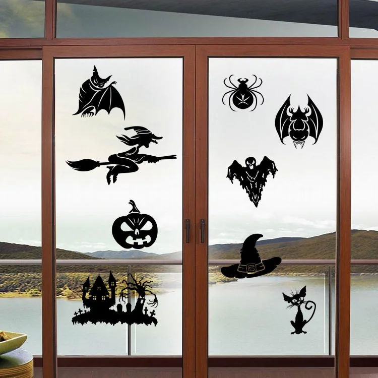 creative witch ghosts bat pumpkin decal halloween wall sticker bedroom decoration halloween window stickerschina - Halloween Window Decoration creative witch ghosts bat pumpkin decal halloween wall sticker bedroom decoration halloween window stickerschina - Halloween Window Decoration