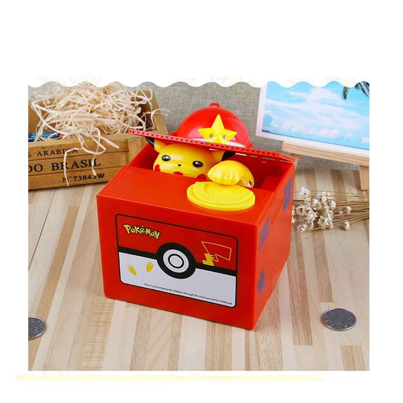 Совершенно новый Электронный пластиковый Копилка Pokemon для кражи монет сейф денег