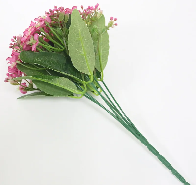Flone Simulation European Gypsophila Flower Bouquet Small Daisy Dance Silk Flowers Decoration Wedding Flower Arrangement  (15)