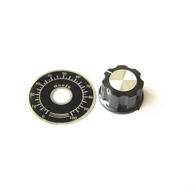

10pcs/lot 10 sets A03 dial knob + MF-A03 bakelite knob with scale plate sheet scale digital potentiometer In Stock