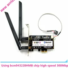 Broadcom BCM943228HMB Настольный 2,4 ГГц и 5 ГГц 802,11 abgn BT Bluetooth 4,0 wifi карта Половина мини PCI-1X Wifi карта сетевая карта