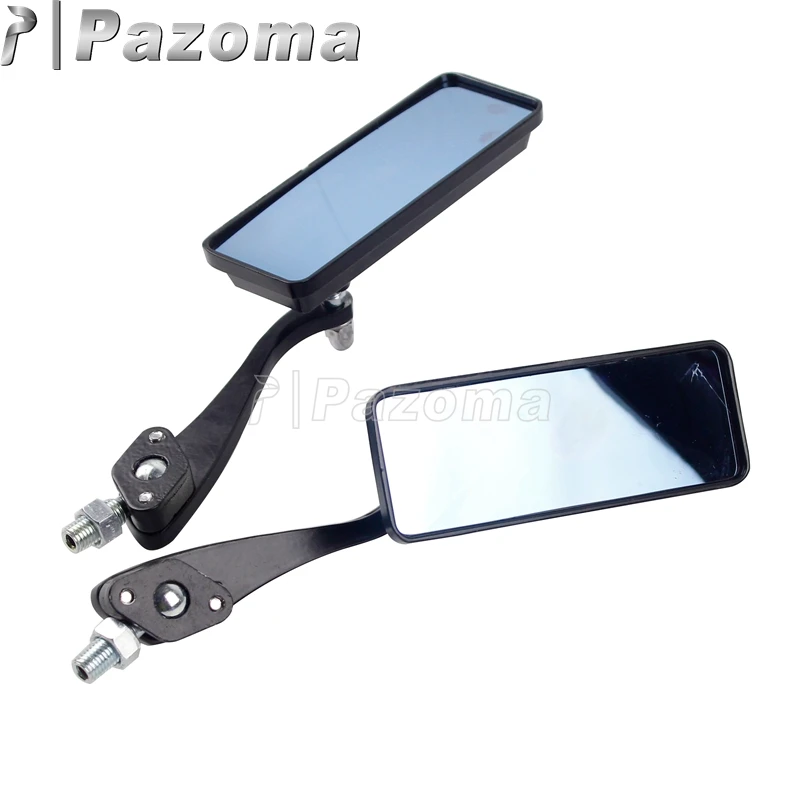 Universal Black Motorbike 10mm Rectangle Rearview Mirror Side Mirrors For Harley Touring Street Bike Yamaha Kawasaki Choppers Universal Black Motorbike 10mm Rectangle Rearview Mirror Side Mirrors For Harley Touring Street Bike Yamaha Kawasaki Choppers