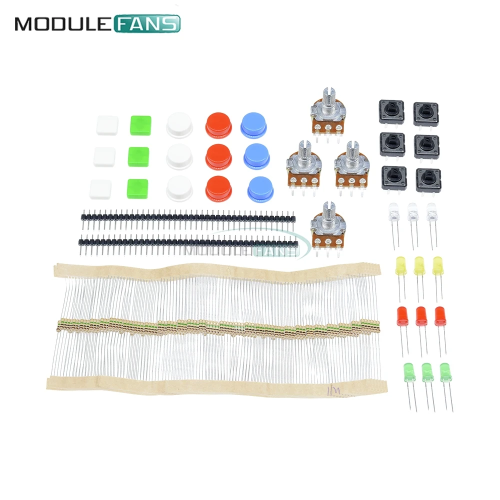 

1 Set Diy Electronic Parts Pack KIT For ARDUINO Component Resistors Switch Button Diy KIT