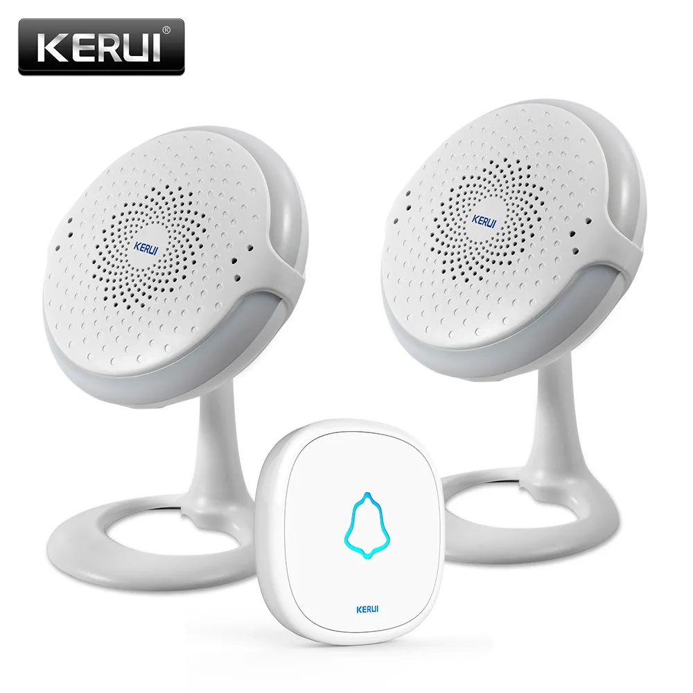 

KERUI M8 Night Colorful Light 3 Mode Doorbell Wireless Alarm System Welcome 52 Songs Optional Customized Melody Chime Doorbell