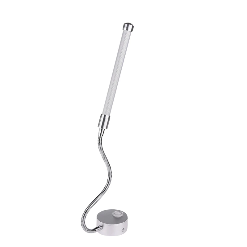 

LAIDEYI LED Wall Lamps With Knob Switch Modern Bedroom Bedside Reading Lighting 360 Degree Angle Adjustable Long Tube Lamp