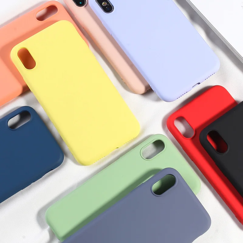

Simple Candy Color Phone Case For iPhone XS MAX X XR 7 8 Plus Soft TPU Silicone Back Cover For iPhone 6 6s Plus NEW Fashion Capa