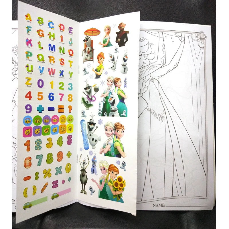 16 pages Snow Princess Girls Coloring Book Sticker Book For kids Children Adults colouring Painting Drawing story color books 16 pages Snow Princess Girls Coloring Book Sticker Book For kids Children Adults colouring Painting Drawing story color books