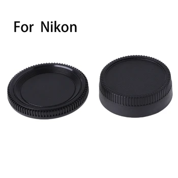 

OOTDTY Hot Unlettered Dust-proof Body Rear Lens Cap Hood Cover For Nikon DSLR Camera