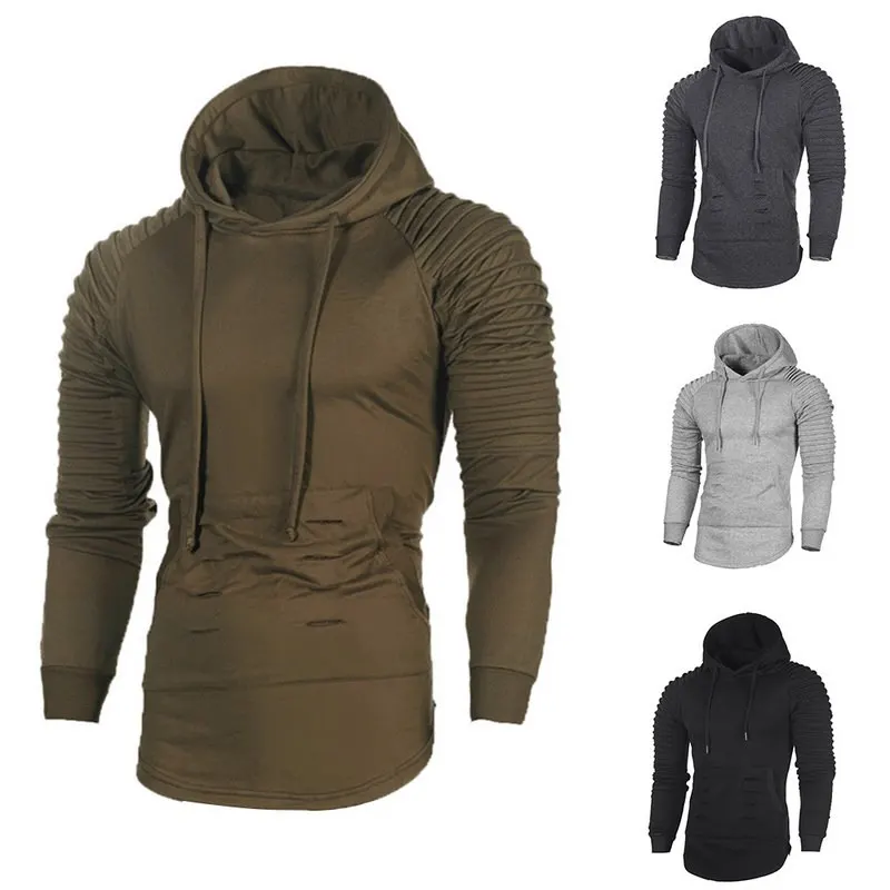 HEFLASHOR классический Camoflauge свитшоты плиссированные осенние мужские камуфляжные
