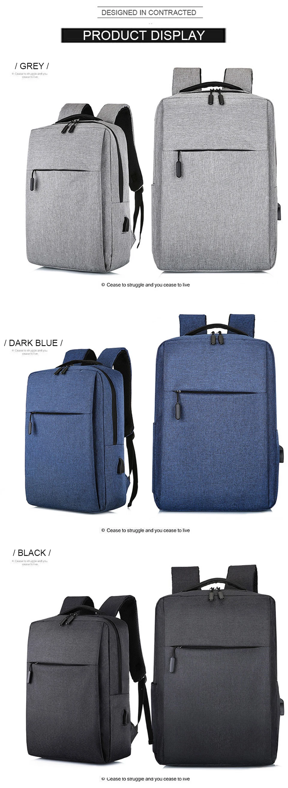 Mens Backpack 15.6 Inch Laptop Backpacks Male Notebook Back Pack USB Charging Travel Bagpack Student Waterproof Women Style Bags (12)