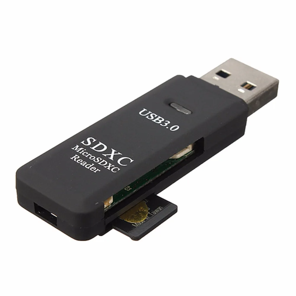 USB 3.0 Card Reader 2 в 1 высокая Скорость флэш-памяти Адаптер для Micro SD SDXC TF