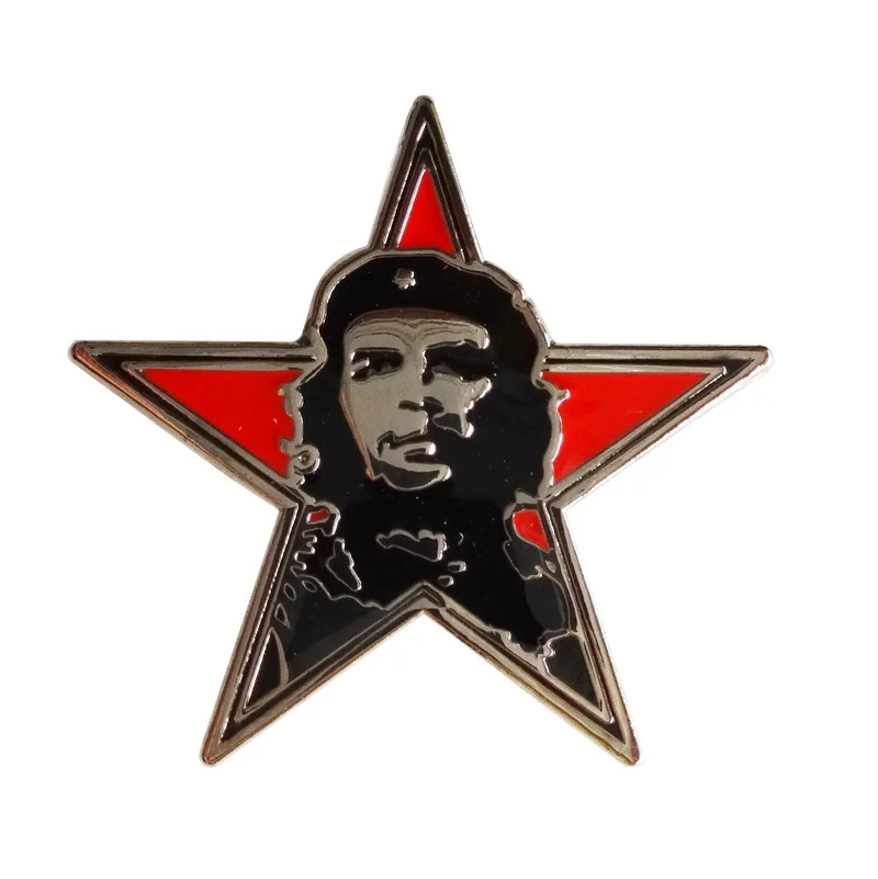 

Star shape Che Guevara badges pins(100pcs/lot)